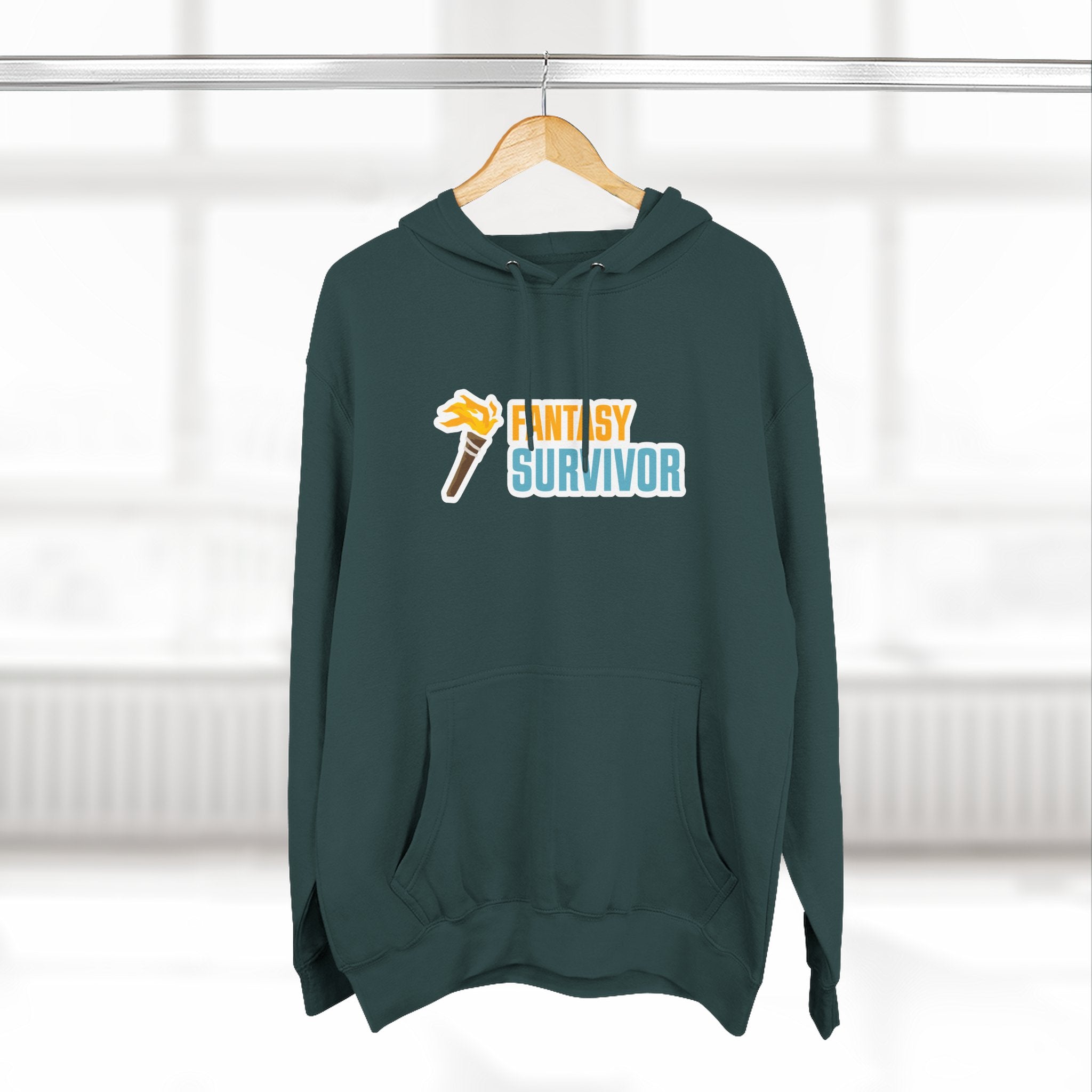 Fantasy Survivor Hoodie - Side Torch Logo