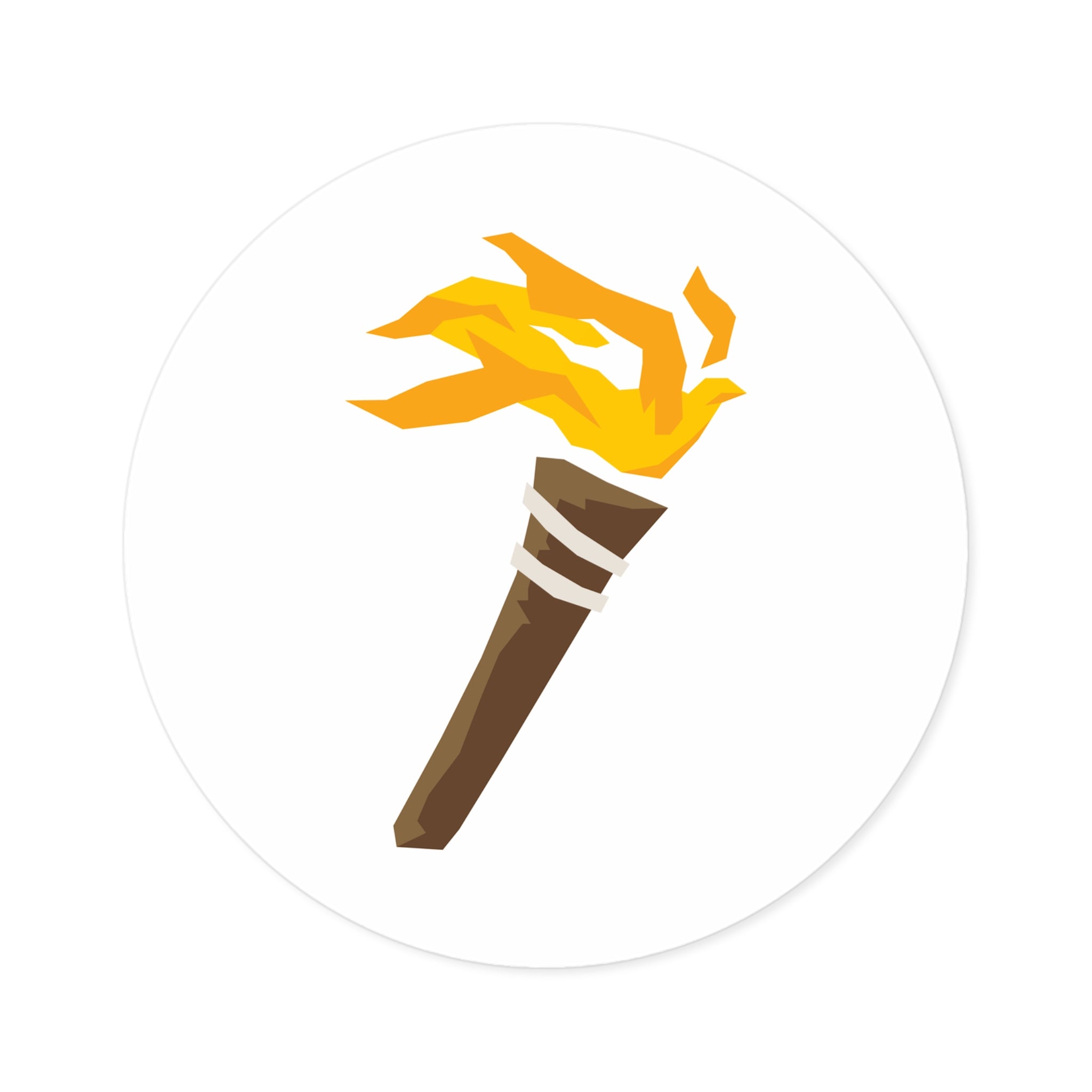 Fantasy Survivor Game Torch Round Sticker