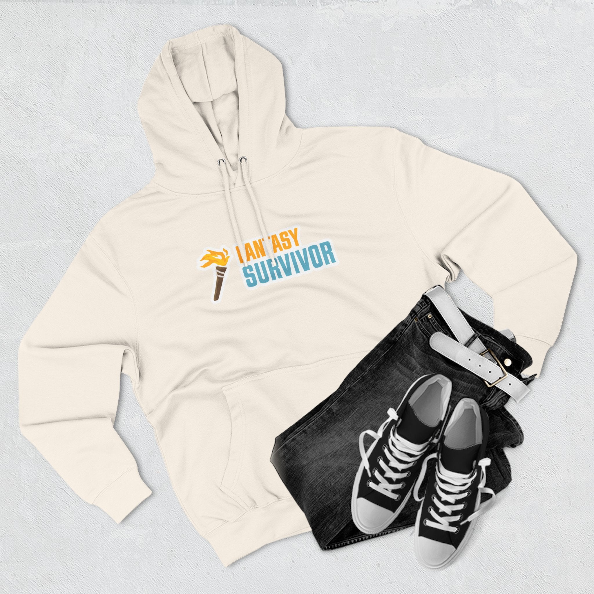 Fantasy Survivor Hoodie - Side Torch Logo