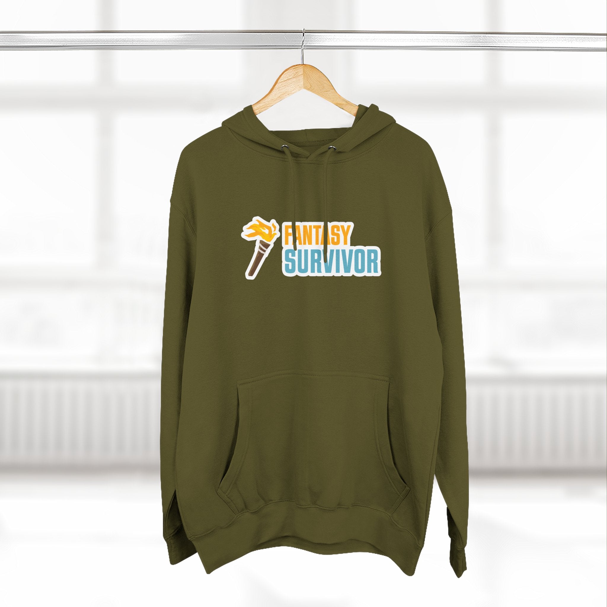 Fantasy Survivor Hoodie - Side Torch Logo