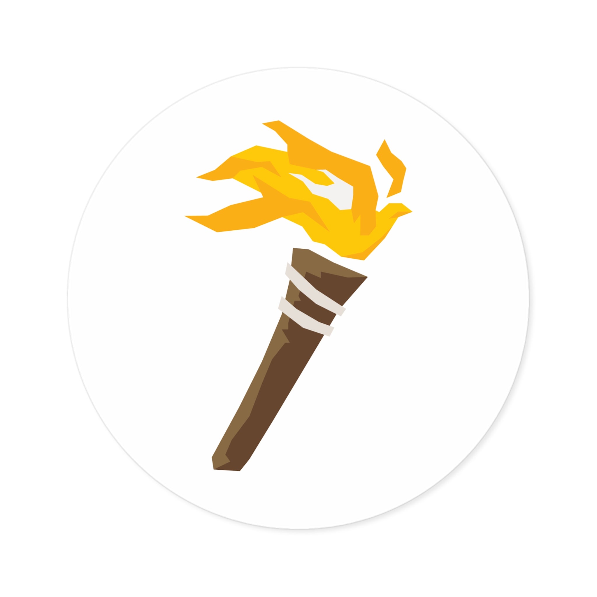 Fantasy Survivor Game Torch Round Sticker
