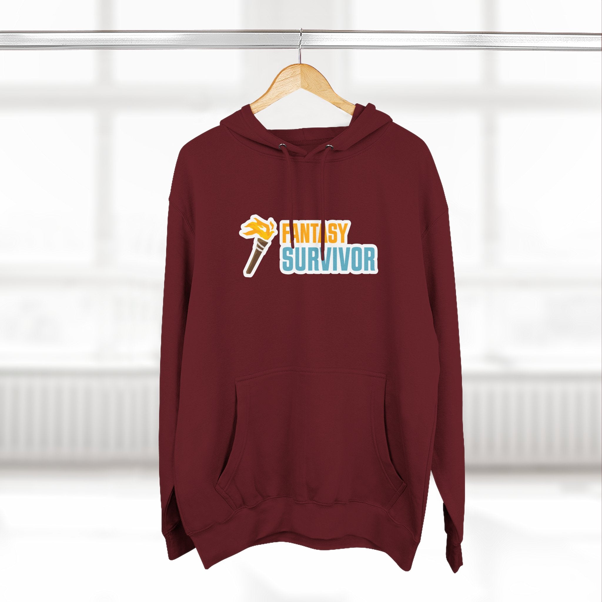 Fantasy Survivor Hoodie - Side Torch Logo
