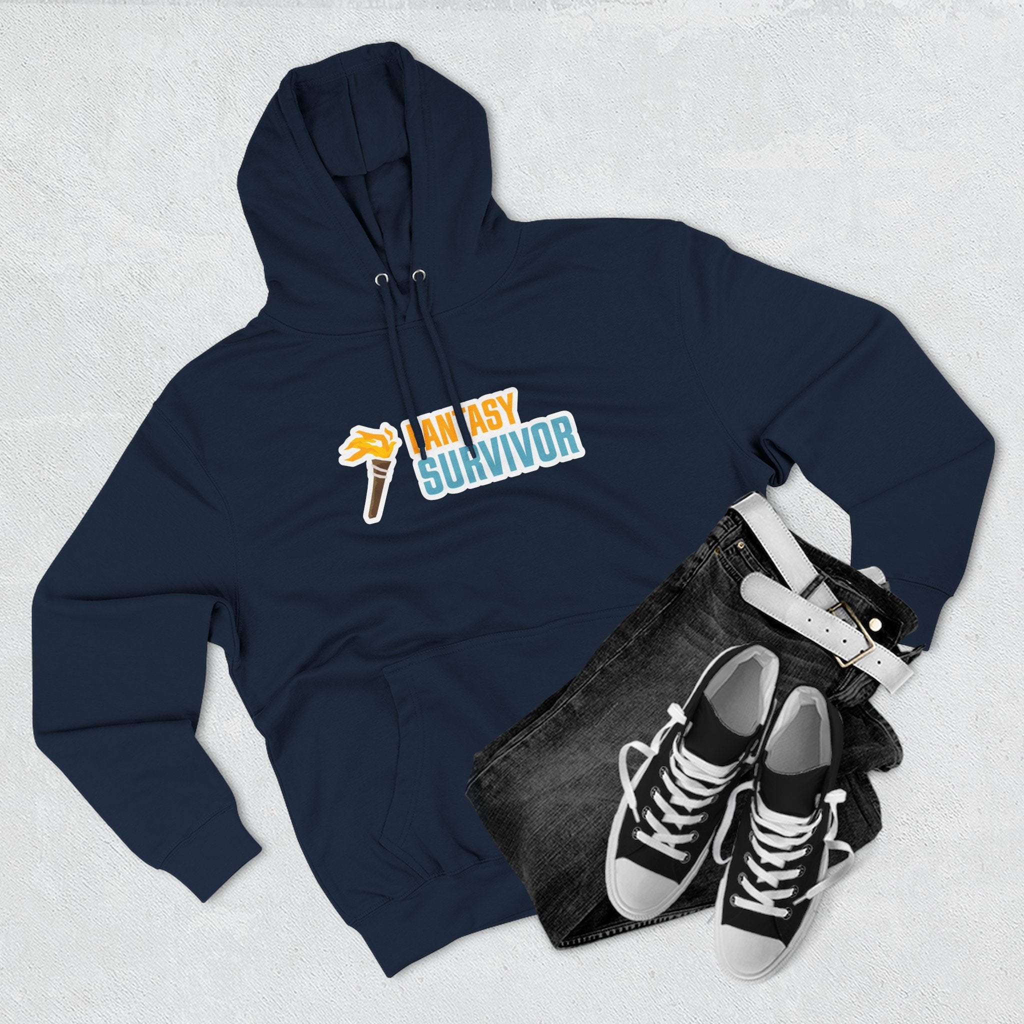 Fantasy Survivor Hoodie - Side Torch Logo