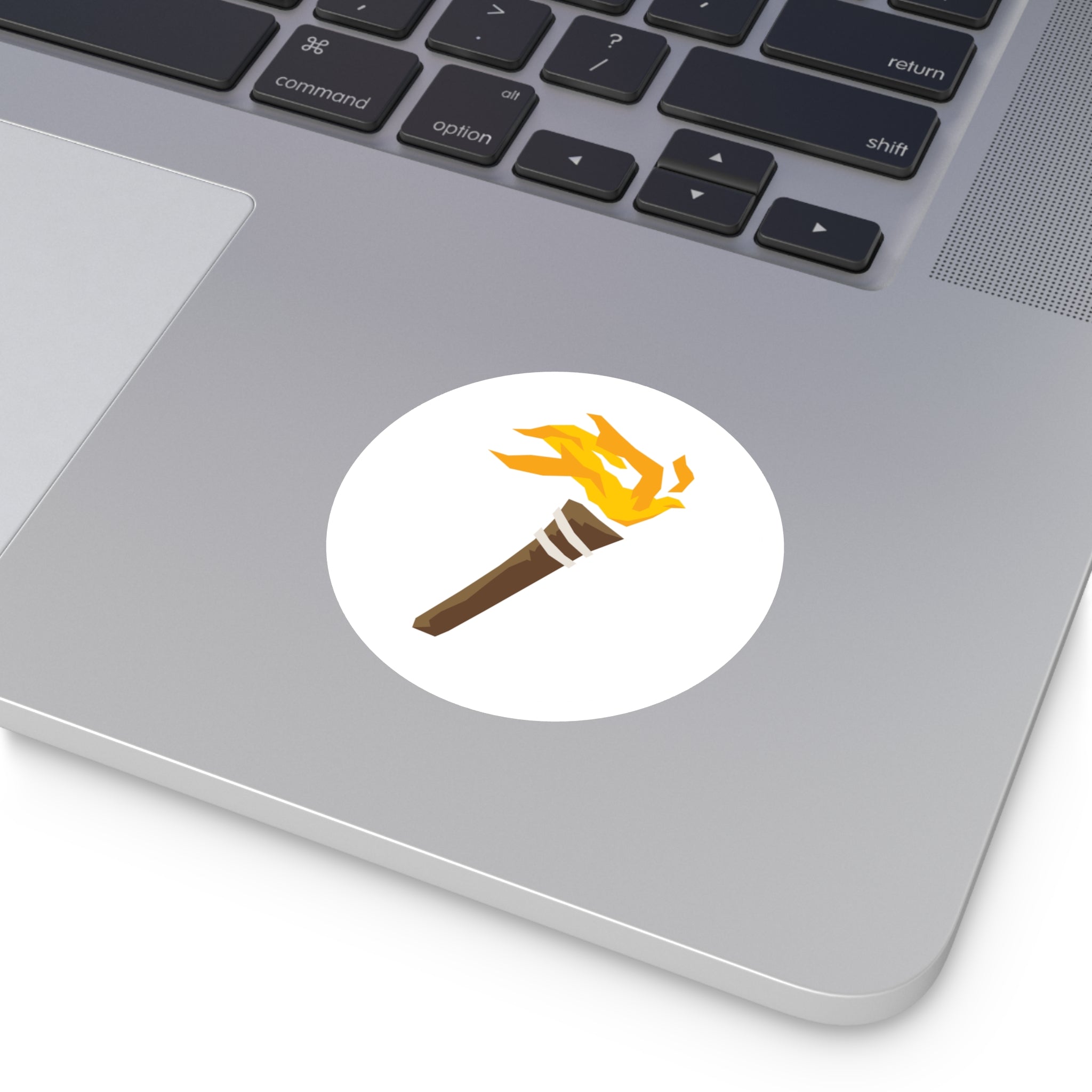 Fantasy Survivor Game Torch Round Sticker