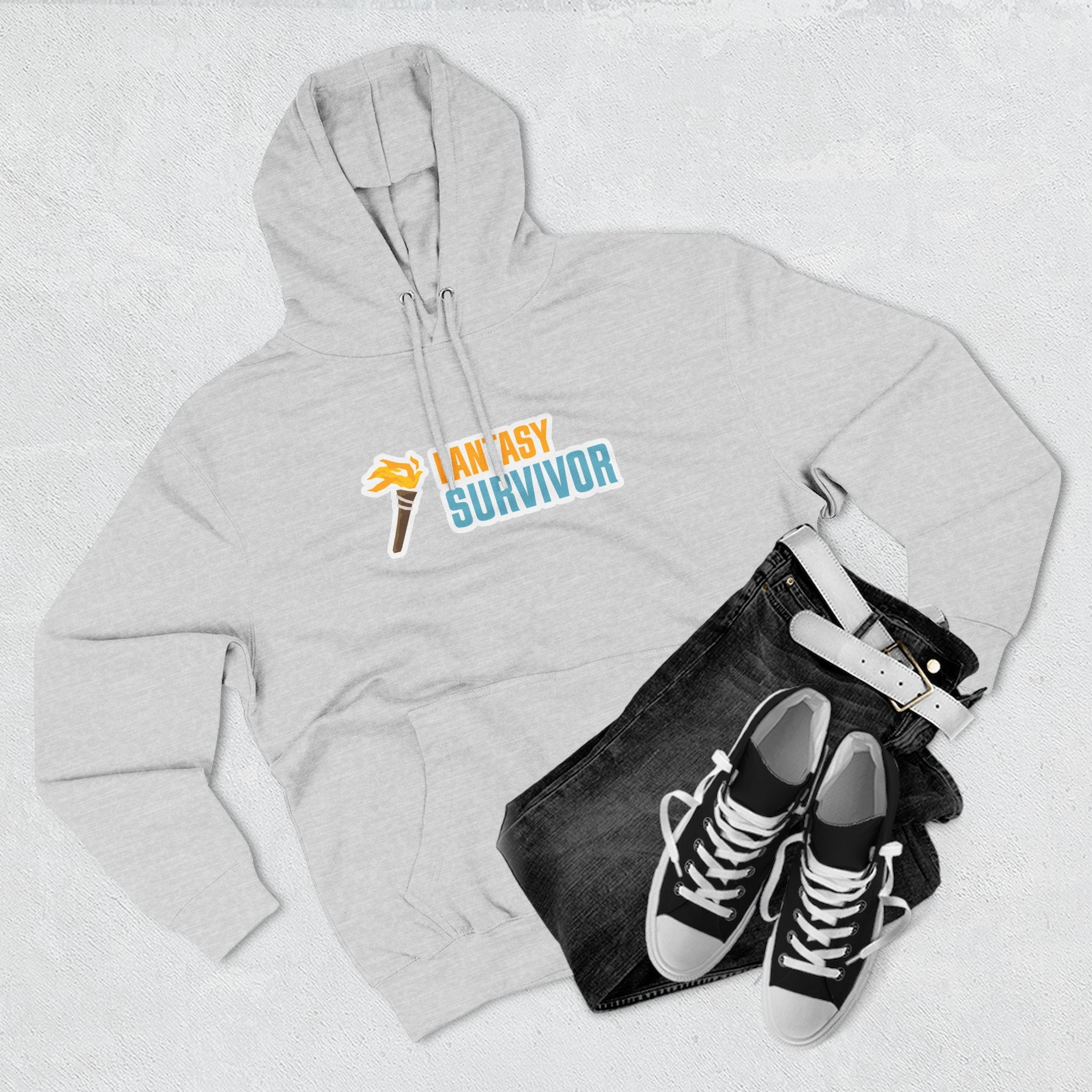 Fantasy Survivor Hoodie - Side Torch Logo