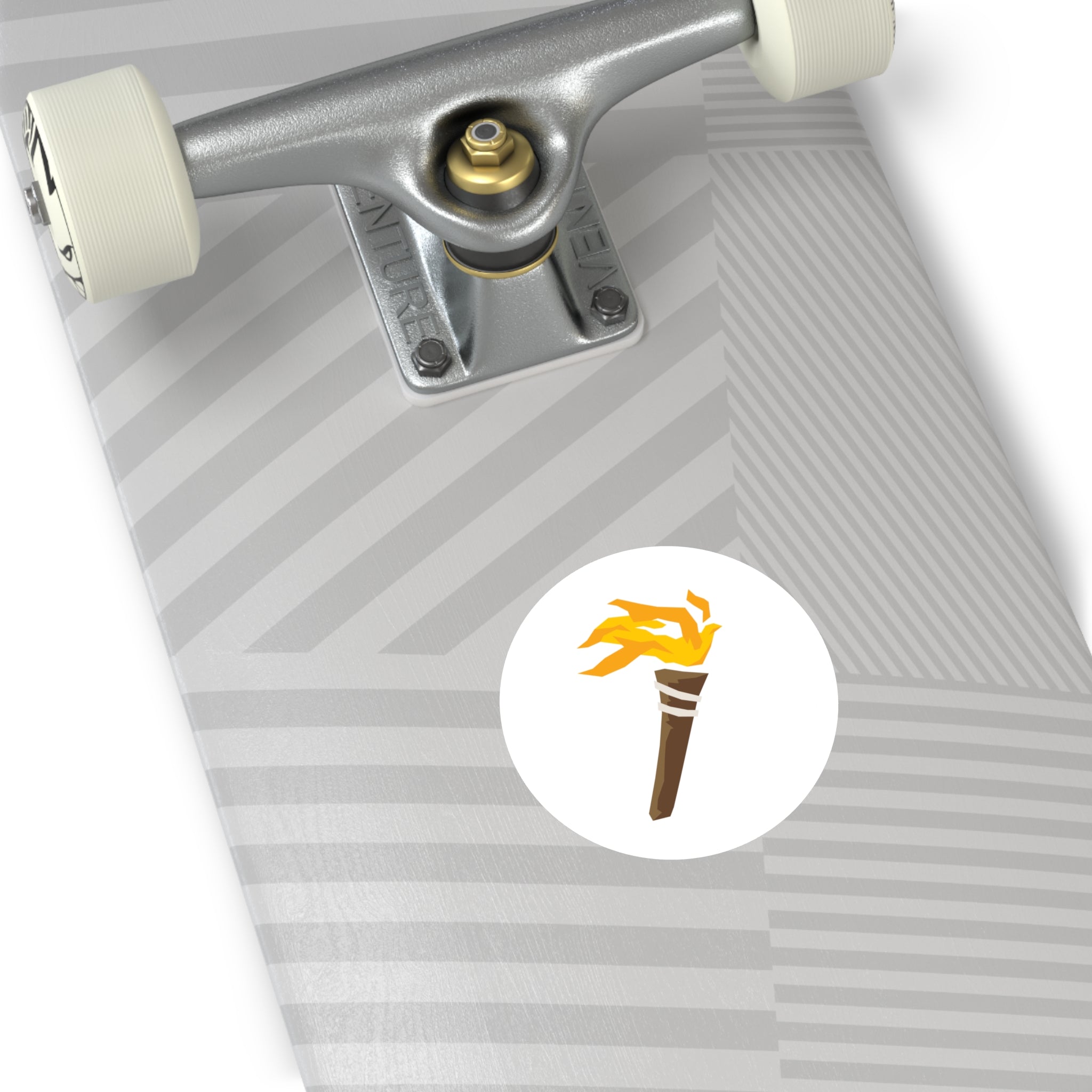 Fantasy Survivor Game Torch Round Sticker