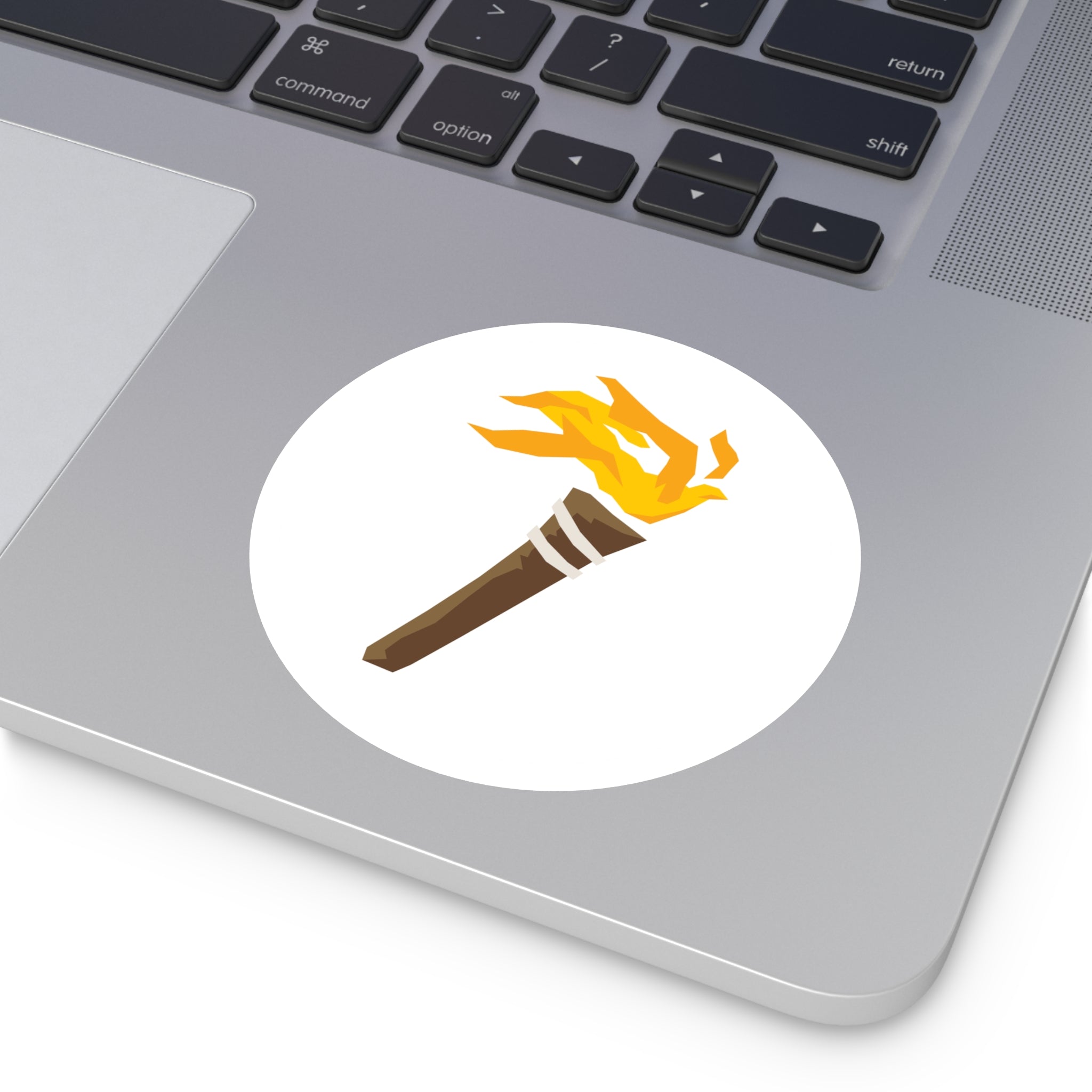 Fantasy Survivor Game Torch Round Sticker