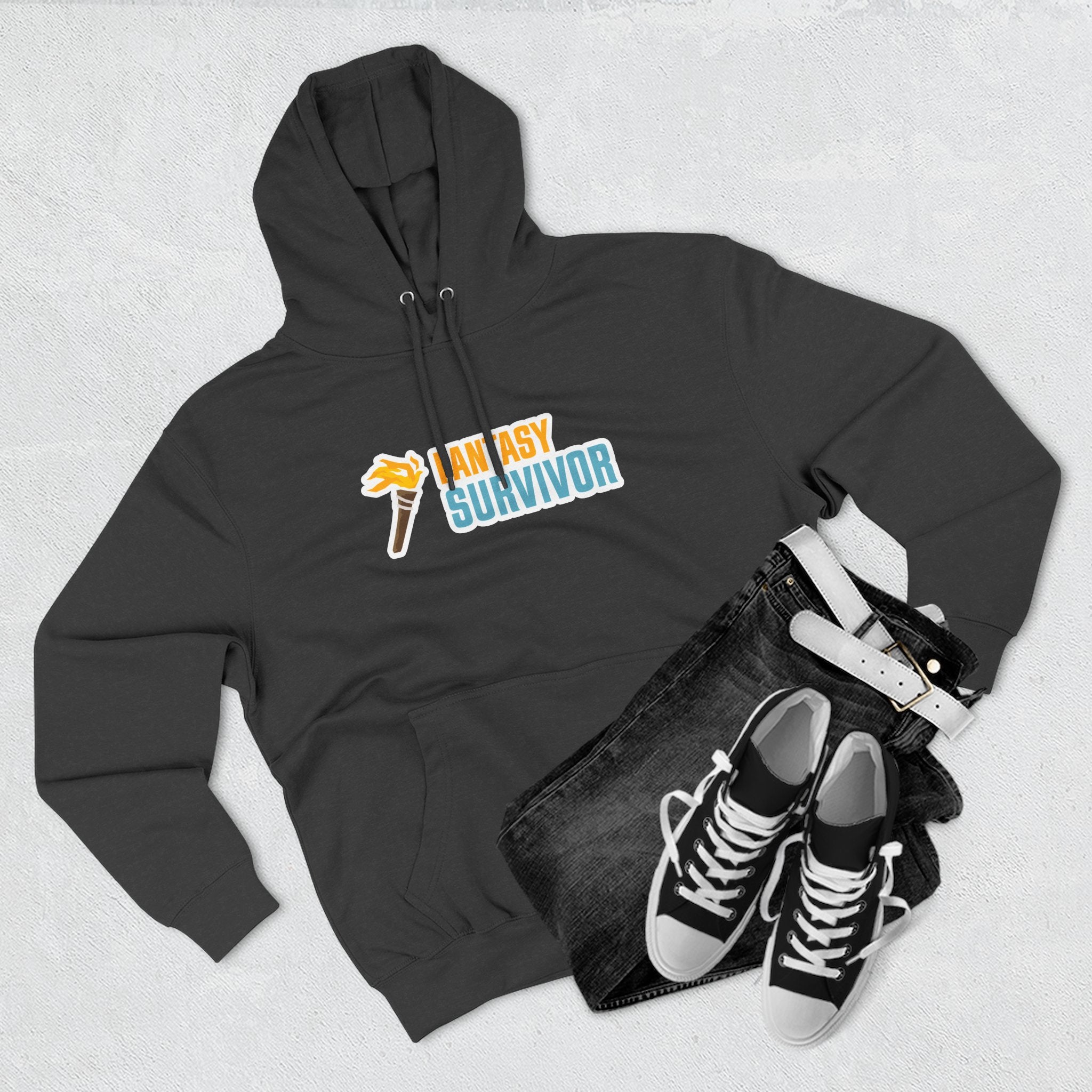Fantasy Survivor Hoodie - Side Torch Logo