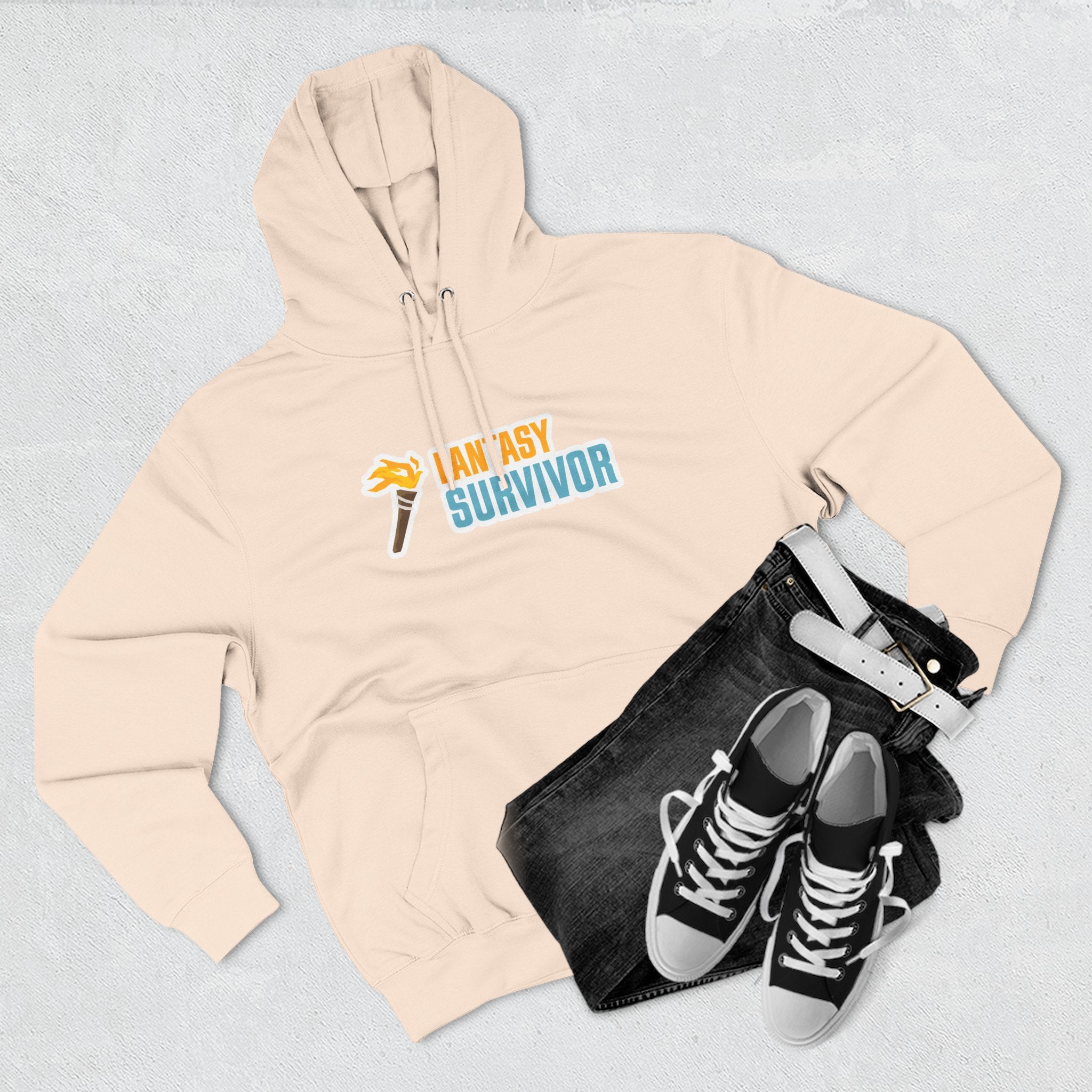 Fantasy Survivor Hoodie - Side Torch Logo