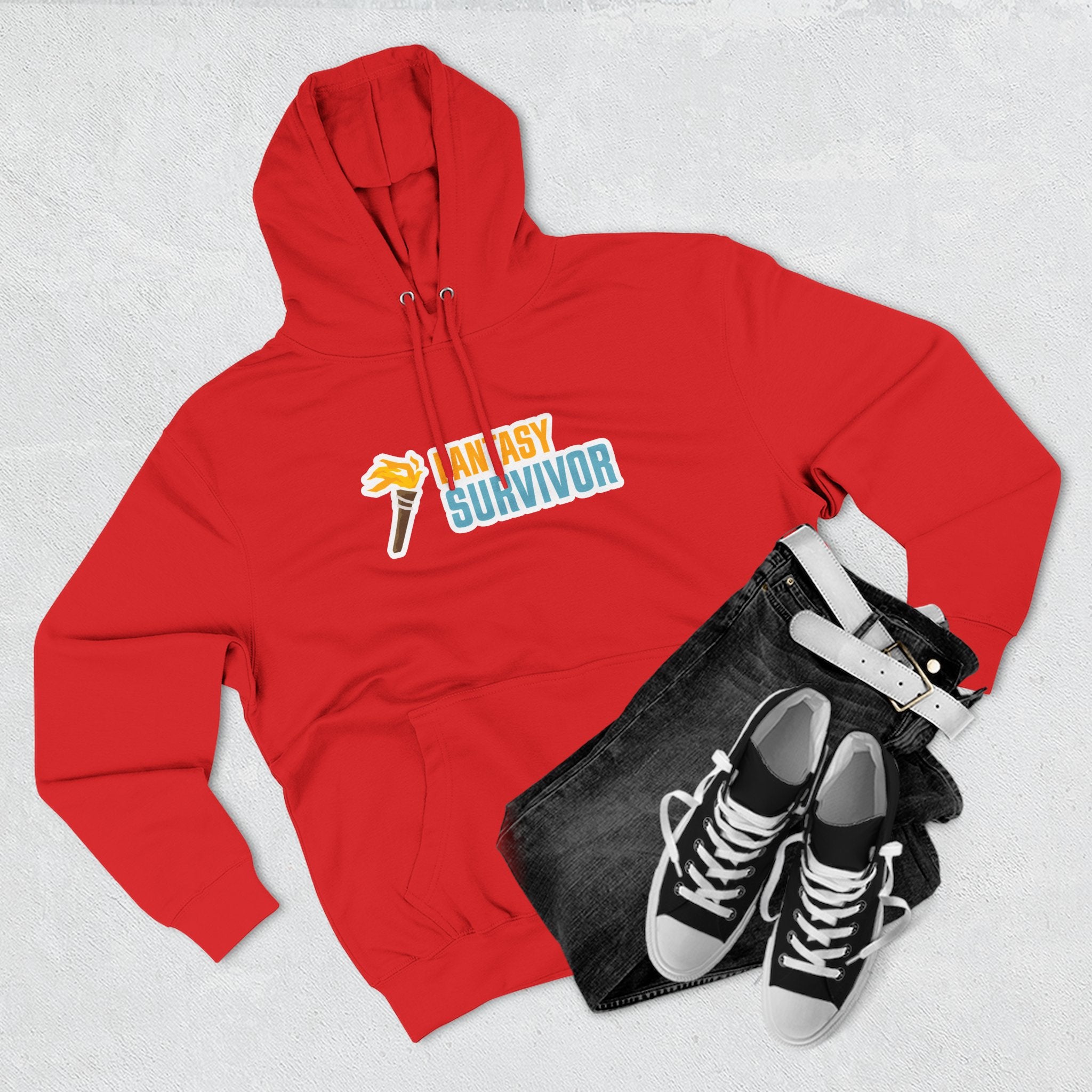 Fantasy Survivor Hoodie - Side Torch Logo