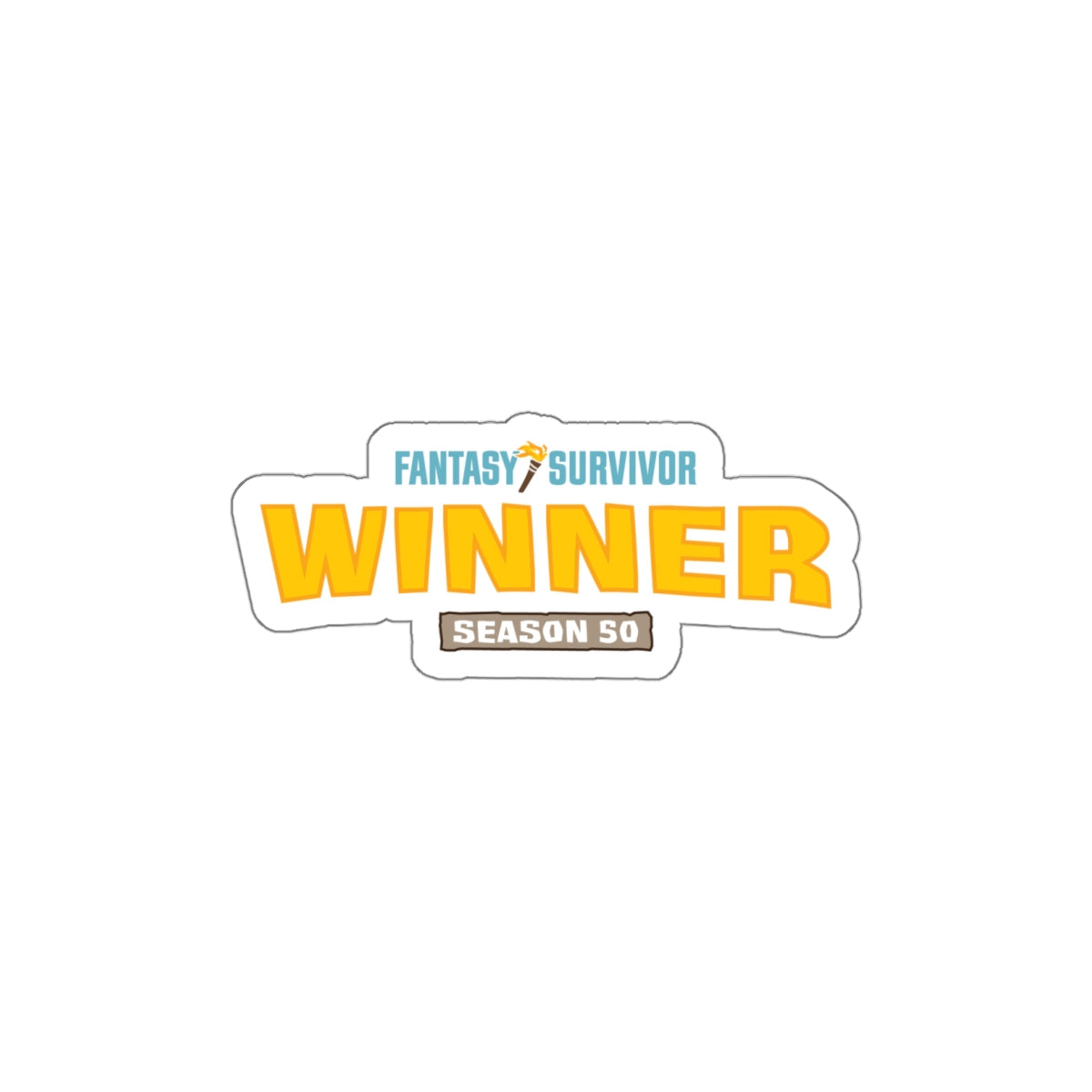 Die-Cut Sticker — "Fantasy Survivor Season 50"